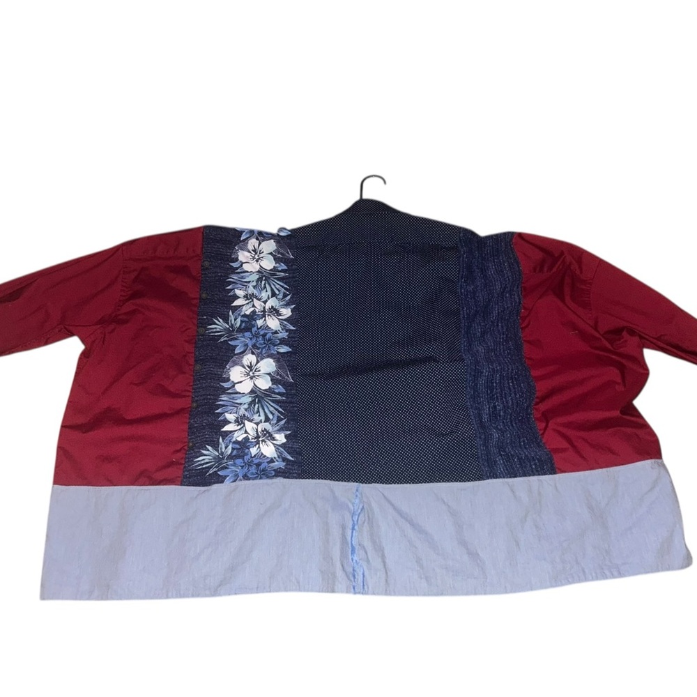 Stylish Women's Upcycled Patchwork Button Down Sh… - image 3